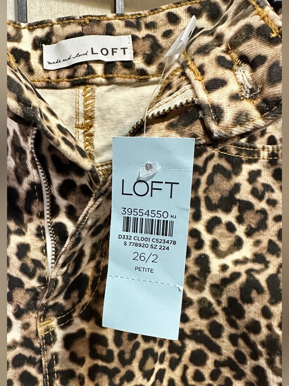 LOFT Petite Leopard Print Barrel Pants - Picture 7 of 9